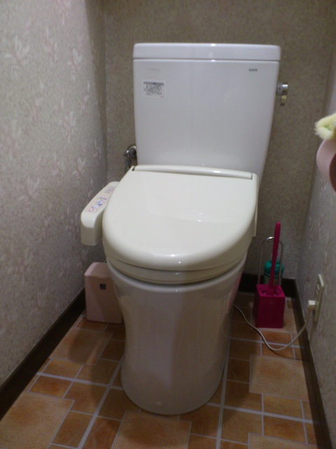 節水トイレ「TOTOピュアレストQR」に交換しました。