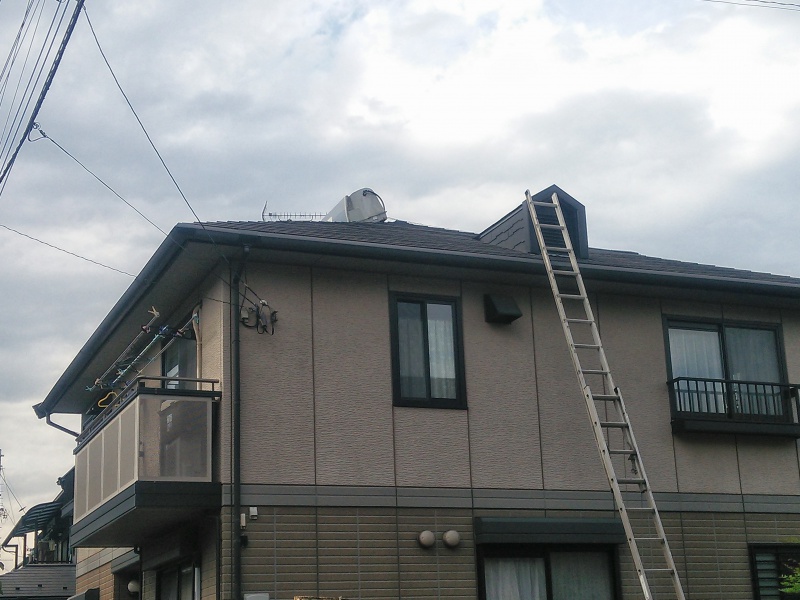 太陽熱温水器撤去中1