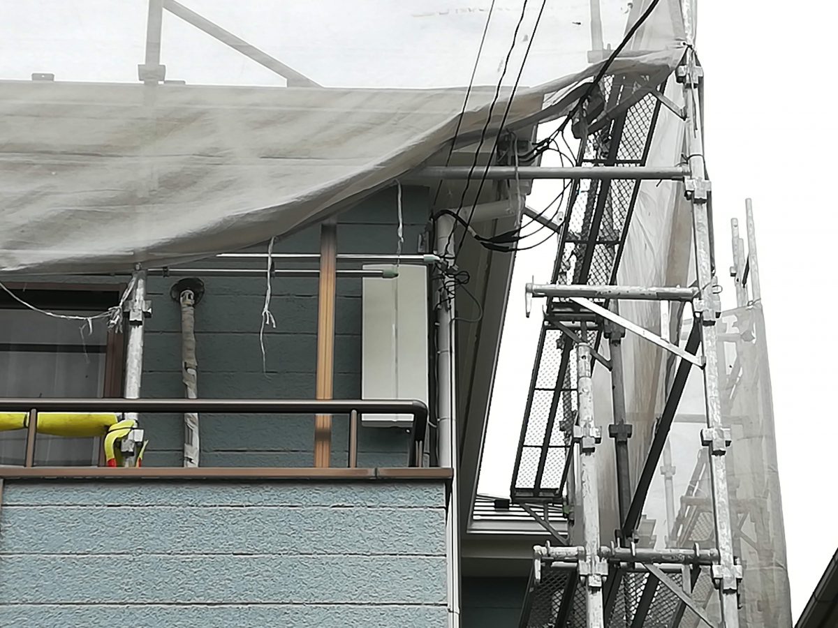 南区当麻のお客様宅で台風24号で倒された地デジアンテナを壁面アンテナに交換してきました！