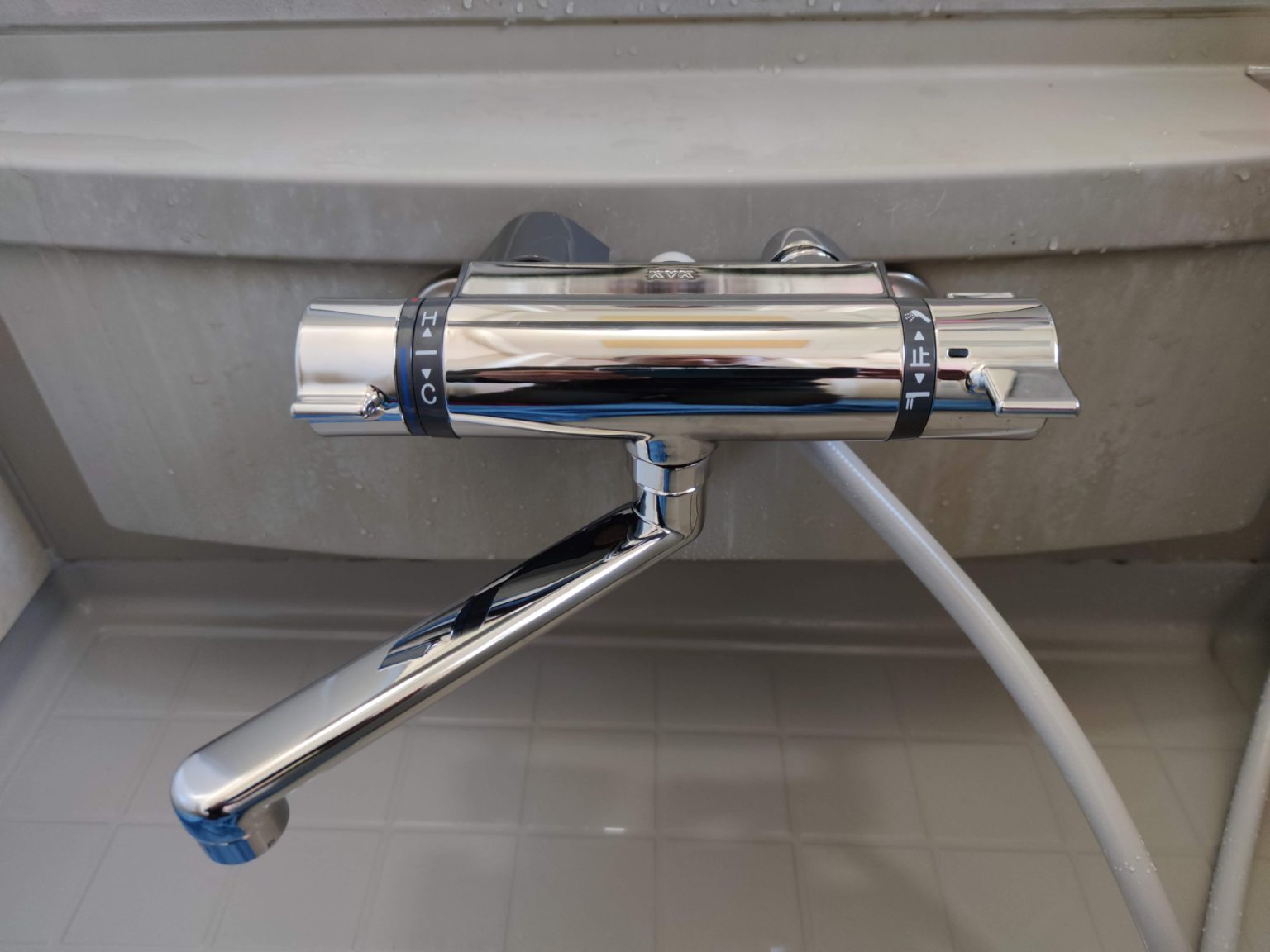 お洒落 浴室水栓 シャワー KVK サーモスタット式