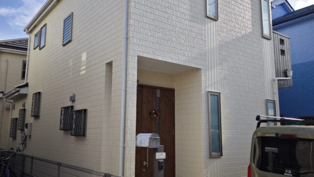 外壁まわり塗装＆バルコニー防水トップ塗布の施工例／相模原市緑区下九沢